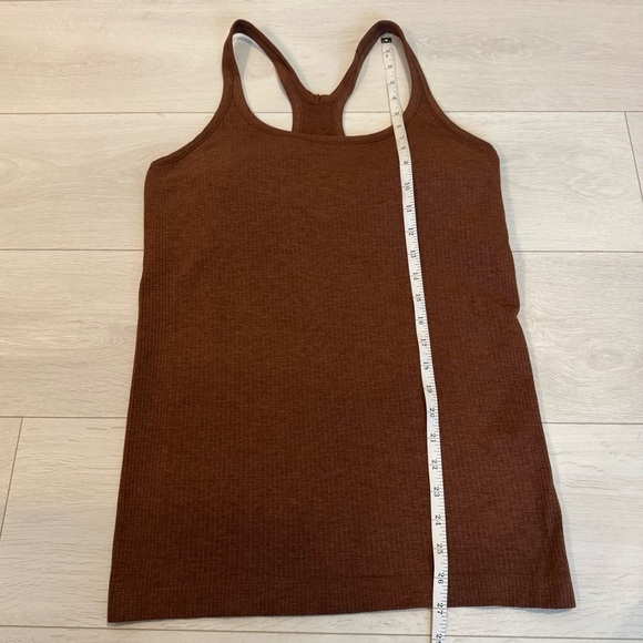 EUC Lululemon Ebb To Street Tank II Rustic Clay Women’s Size 12 Built in Bra - Picture 2 of 5